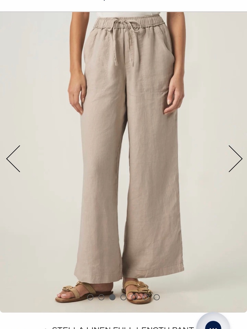 *NWT* Splendid Stella Linen Full Length Pant - Size XS - Color: Fawn